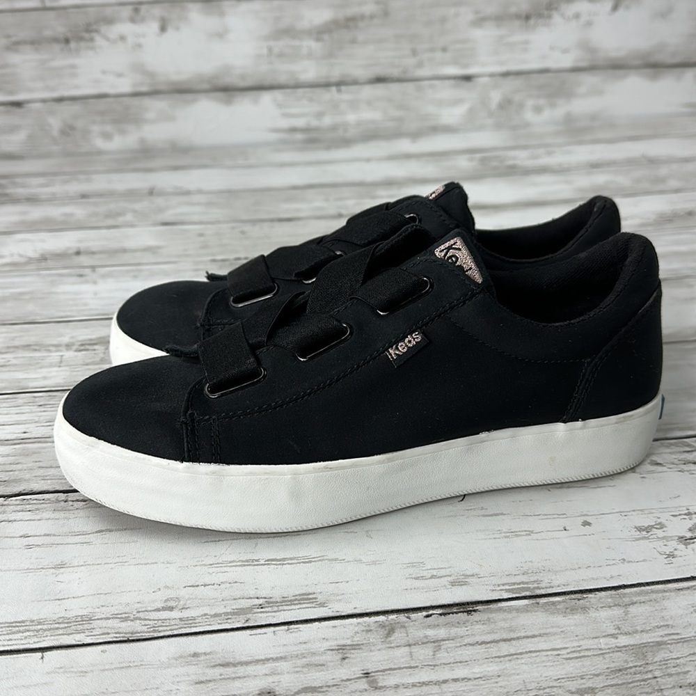 KEDS BLACK FABRIC SLIP ON 7 1/2 - Picture 3 of 11